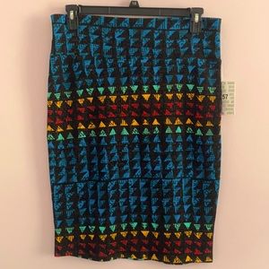 NWT - LulaRoe Cassie pencil skirt 0757 size Large